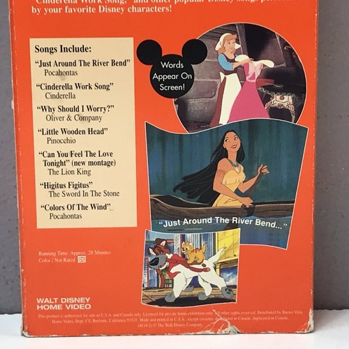 Sing Along Song Pocahontas Colors of Wind VHS Disney Video Tape Buy 2 Get 1 Free - Picture 10 of 12