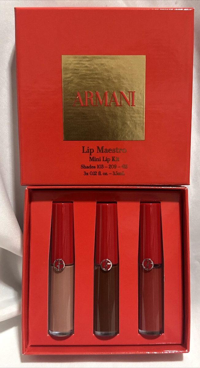 Giorgio Armani Lip Maestro Mini Lip Kit 3 Pcs 3.5ml Each Shade 103