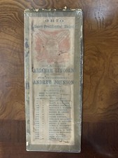 1864 Ohio Union Presidential Ticket With Abraham Lincoln Andrew Johnson