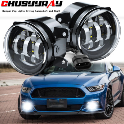 2x Bumper LED Fog Light Driving Lamp For FORD MUSTANG 2015-2017 6000K White