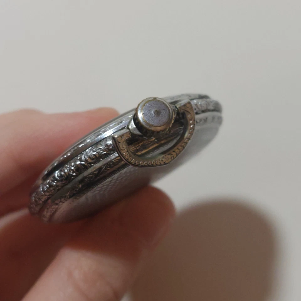 Antique 1917 Elgin Art Deco Pocket Watch- Grade 315 Model 3 15j 12s Silver Tone - Image 4 of 4