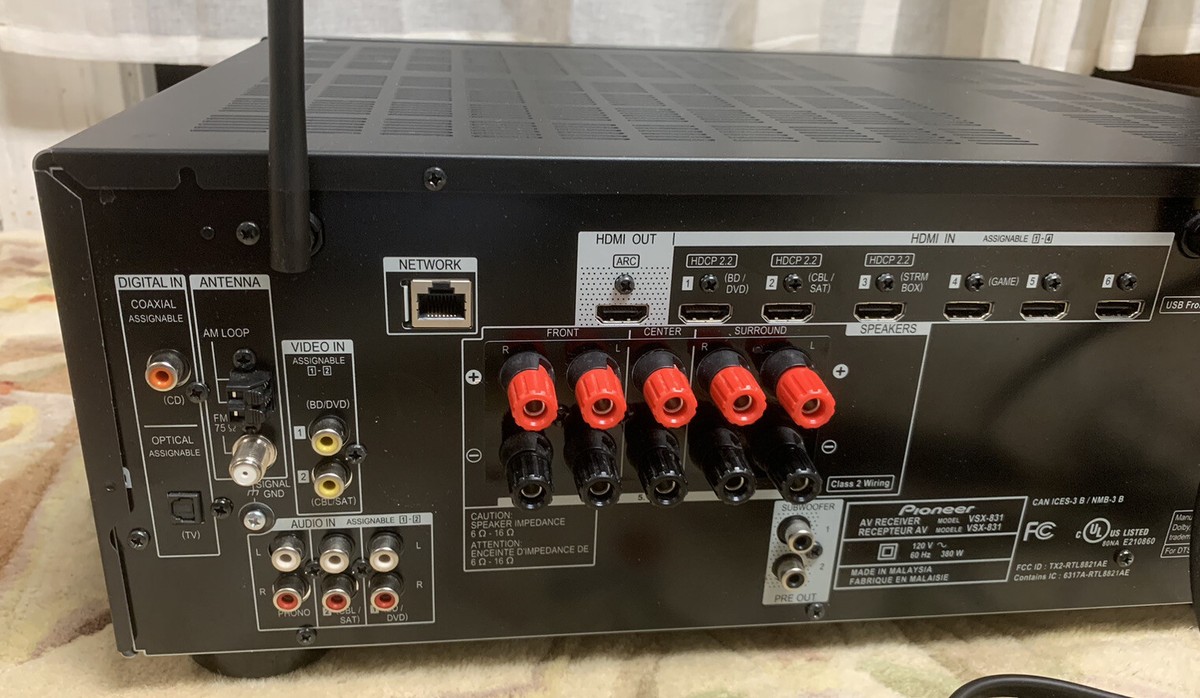 Pioneer Vsx-831 5.2-Channel Network Bluetooth HDMI A/V Pioneer Vsx-831 5.2-Channel Network Bluetooth HDMI A/V
