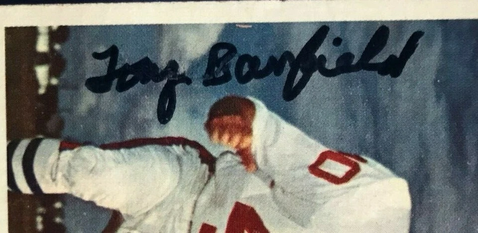 SIGNED TONY BANFIELD AUTOGRAPHED 1962 FLEER FOOTBALL CARD - HOUSTON OILERS - Image 2 of 3