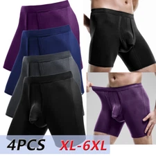 2 In 1 Mens Boxer Briefs Comfort U Pouch Underwear Shorts Stretch Trunks 6XL US