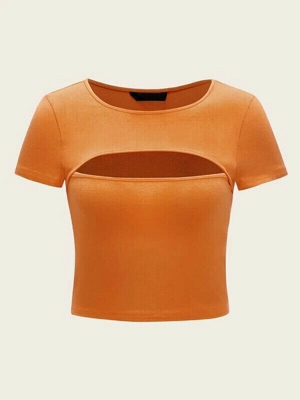 cut out front crop top