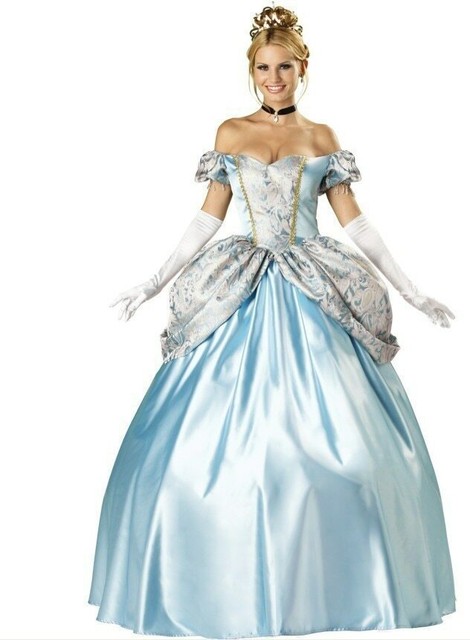 Cinderella Princess Fairy Godmother Halloween Cos Costume Women Fancy Dress US