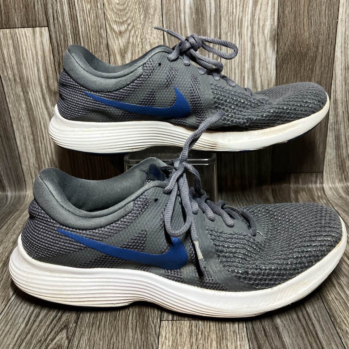 Nike Revolution 4 Running Shoes Mens 9 Grey Athletic Mesh Sneakers  908988-009 | eBay