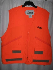 Mount'n Prairie Blaze Orange Zip Front Hunting Vest Men Size XL - Full Game Bag