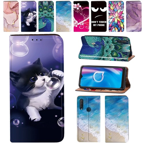 Funda billetera con soporte de cuero PU - para Alcatel 1S 2020/Alcatel 1V 2020/3L 2020 - Imagen 1 de 16