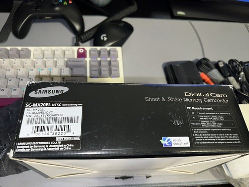 Samsung Digital Camcorder SC-MX20EL W/34x Optical Zoom Royal Blue New Open Box - Picture 10 of 11
