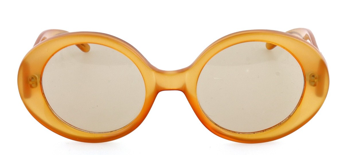 Rare Vintage Y2K GUCCI GG2410/S 13U 49mm Orange Oval Sunglasses