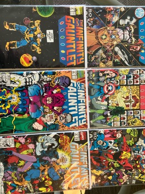 INFINITY GAUNTLET FULL SERIES 1-6 HIGH GRADE 1991 MINT CONDITION MARVEL COMICS