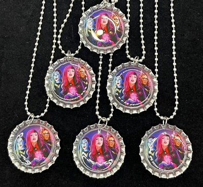 Monster High themed necklaces / 6 Party Favors / Draculaura / Clawdeen / Frankie
