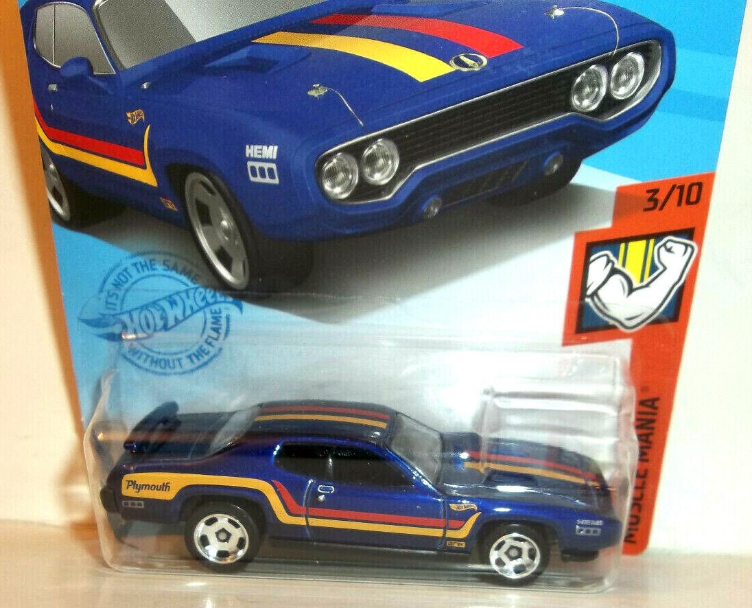 2021 HOT WHEELS 1:64 MUSCLE MANIA 3/10 BLUE '71 PLYMOUTH