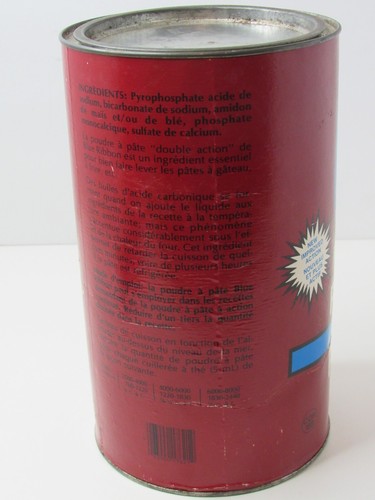 Polvo para hornear Poudre A Pate de cinta azul vintage lata 2,5 KG #US13 - Imagen 4 de 9