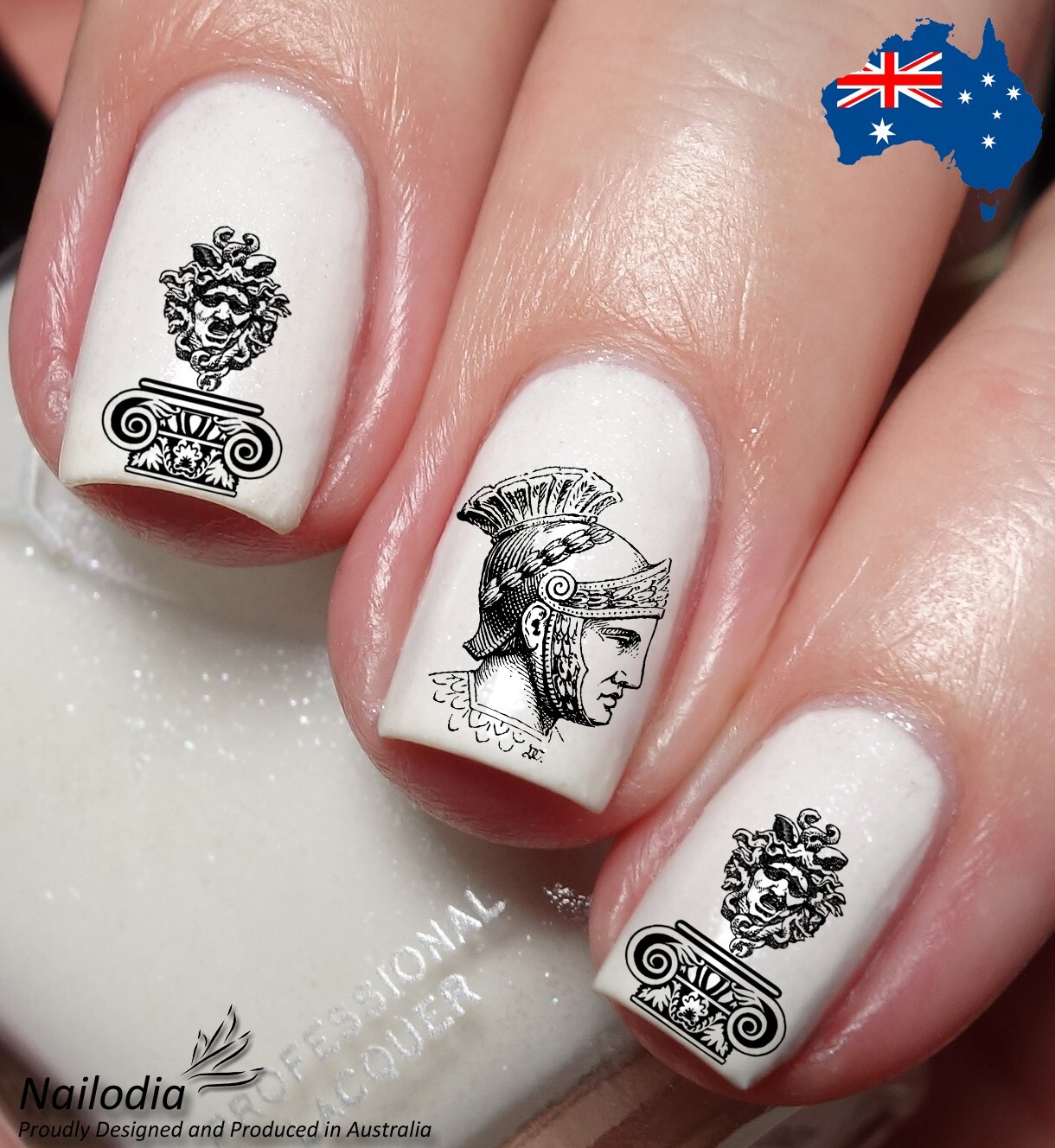 Ancient Roman Warrior Nail Art Decal Sticker