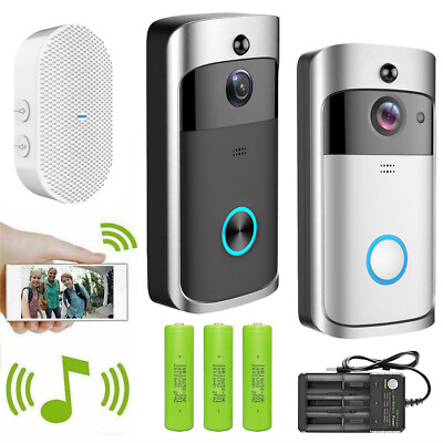 Video Doorbell Camera with Chime Wireless Video Doorbell WiFi Smart  Batteries UK