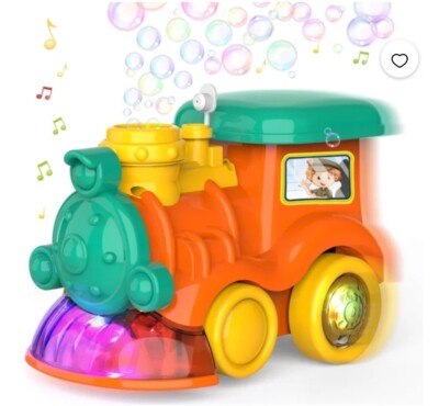 Bubble Machine For Kids Bubble Maker Train With 2 Bottles Of Bubble Solution