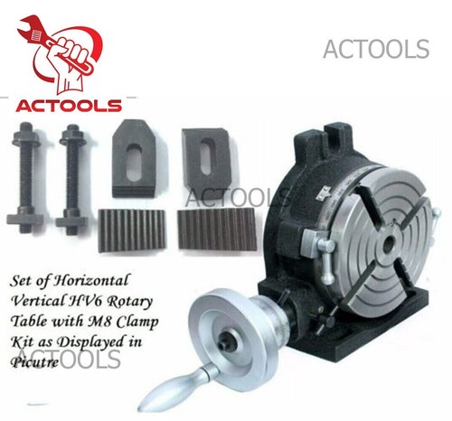 Rotary Table HV6 Slots 6" 150mm Precision 4 with M8 Clamp Kit for Milling Best - Picture 11 of 14