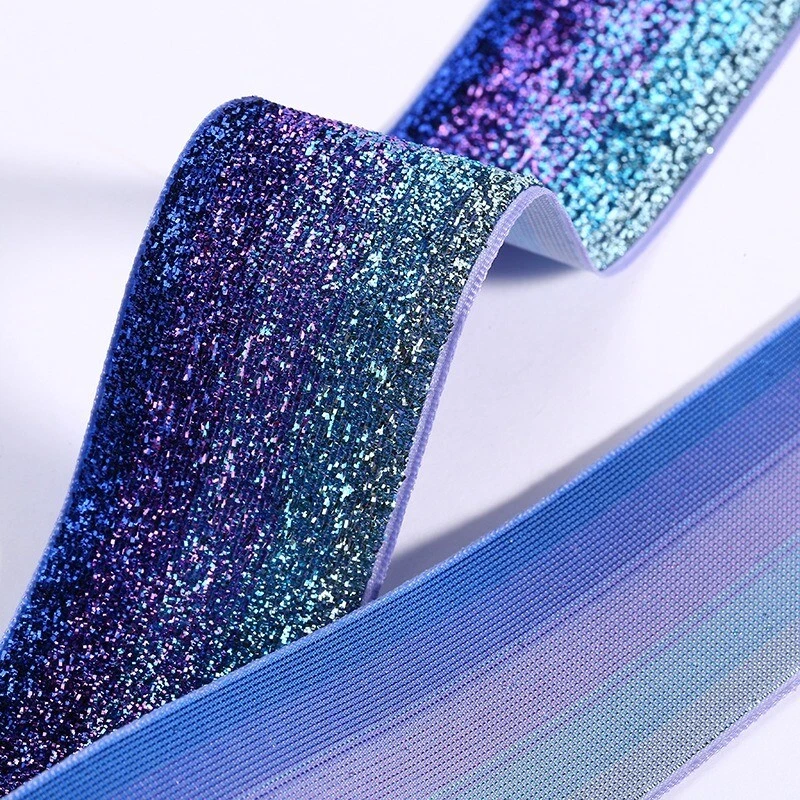 100 Yards Sparkle Shiny Ribbon Crafts Christmas Wedding Gift Packing Decor Multi - Image 4 of 4