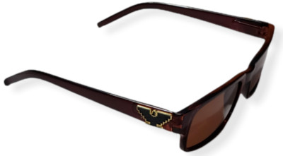  Men Custom Huelga bird Chicano Lowrider Biker Brown Lens  64s  Locs sunglasses 