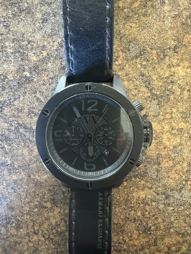 Armani Exchange Herren Chronograph schwarzfarbig Edelstahl Uhr AX1508 - Bild 2 von 3