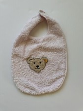 Steiff Baby Bib Girl Pink Teddy Bear