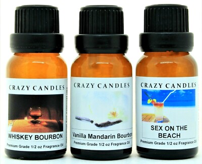 3 Set: Whiskey Bourbon, Sex on the Beach, Vanilla Mandarin Bourbon 1/2oz Oils