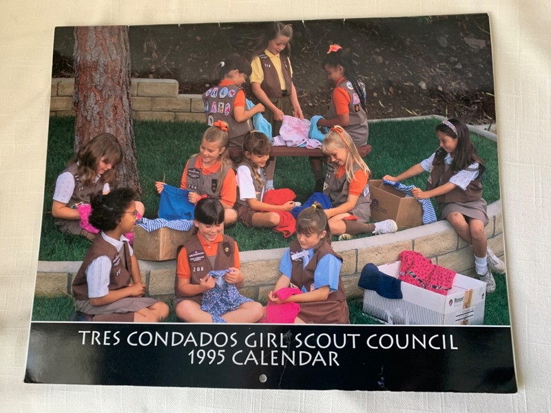 1995 Official GIRL SCOUTS California Councils Calendar Tres Condados Legacy