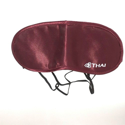 Eye Sleep Mask Thai Airways Blindfold Travel Sleeping Cover Shade Soft Padded - Picture 7 of 11