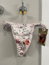 Y2K Gilligan  O  Malley 3 Pack Satin Thongs Panty M Silky String Bikini 90s