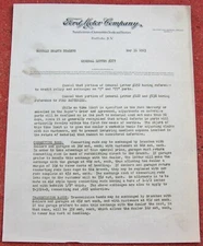 Original 5-31-23 Ford Motor Company Three Page Letter