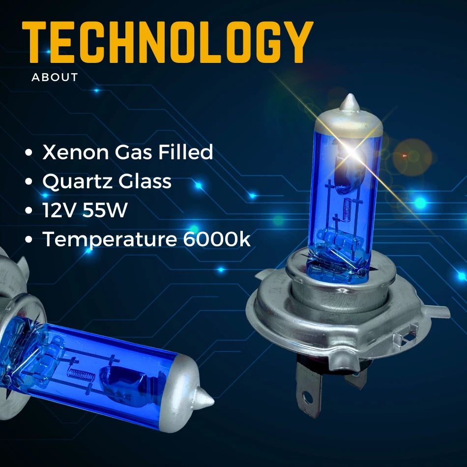 Fits Honda CBF 125 55w Headlight Xenon White 2008-2015 High Low Beam Light Bulbs - Image 4 of 4