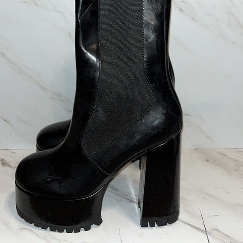 NEW Jeffrey Campbell mob platform black boot sz 10. (I12) - Picture 3 of 6