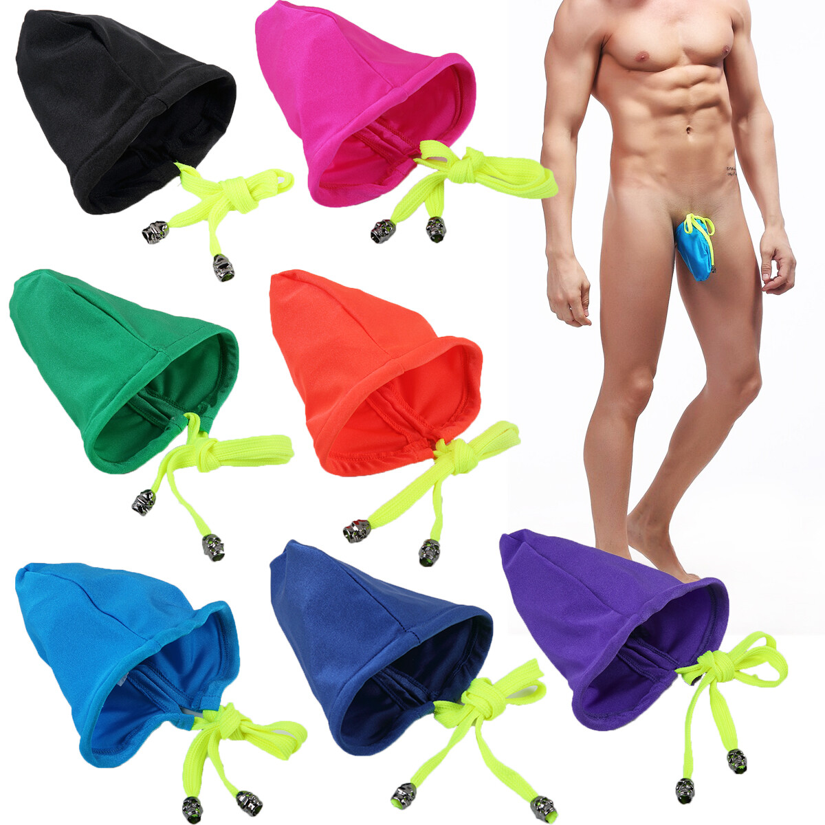 Pochette String Pour Maillot De Bain Homme - Satin, Fermeture Lacets, Taille Libre