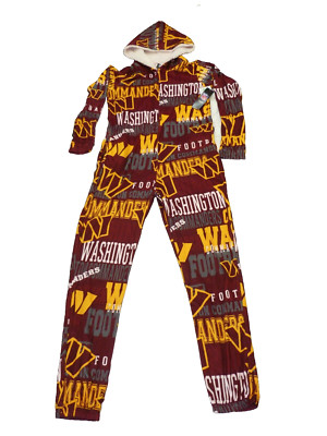 NEW Women's Team Apparel NFL Washington Commanders One Piece Pajamas-Medium