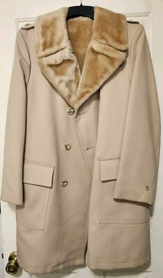 Rare 70s Vintage Sears The Man's Store Long Dress Coat Size 40