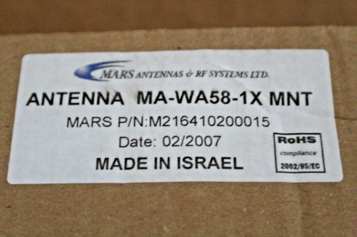 MARS MA-WA58-1X MOUNT 5 GHz Broadband Subscriber Antenna P/N M216410200015 - Picture 1 of 11
