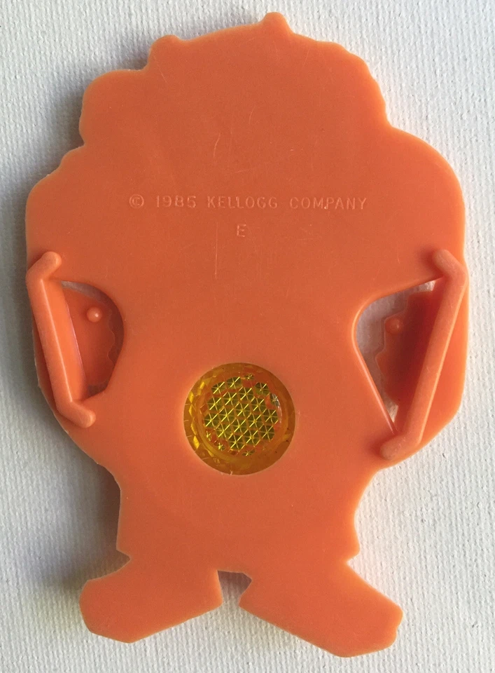De Colección 1985 Kellogg Cereal Premium Bicicleta Reflector Naranja Robot Transformador Foto 2 de 2