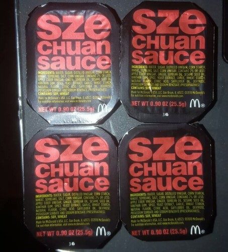 2018 mcdonalds szechuan sauce rick and morty sauce packet