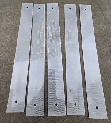 High Intensity Reflective Delineator  White/Silver 3''x24'' .08''Thick Used (Qty-5)