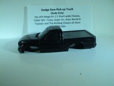 HO scale Slot Car Custom Resin body Black Dodge Ram Pickup Truck Fits AFX 1.5