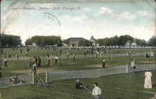 Chicago, Illinois IL Tennis Grounds, Jackson Park 1916 Avon Antique Postcard
