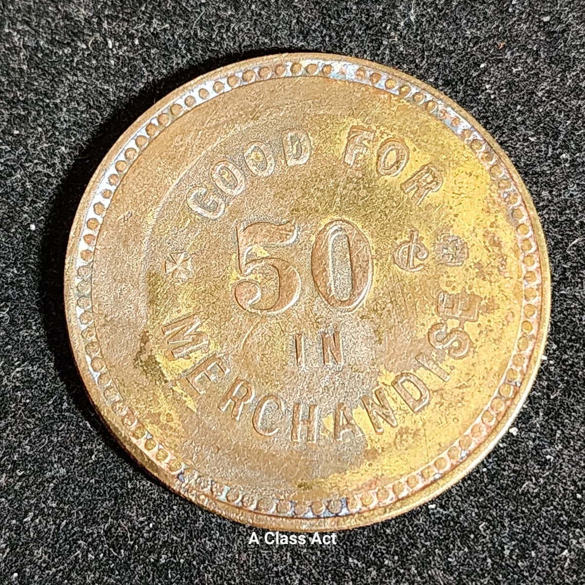 POST EXCHANGE ALCATRAZ ISLAND, CAL. GF 50¢ IN MERCHANDISE ORIGINAL