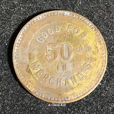 POST EXCHANGE ALCATRAZ ISLAND, CAL. GF 50¢ IN MERCHANDISE ORIGINAL