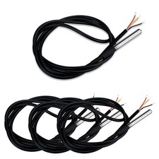 4 Pcs Digital Stainless Steel Temperature Sensor, Waterproof Temperature Sensor