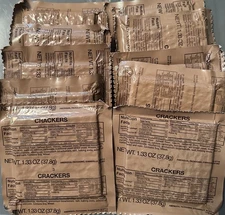 MRE Crackers 1.33 oz Packets Ready to Eat Lot of (12)…B404