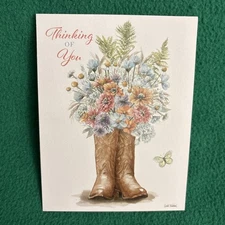 Leanin’ Tree Blank Friendship Note Card “Thinking Of You”