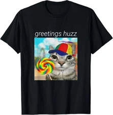 greetings huzz funny gen z gen alpha slang meme T-Shirt