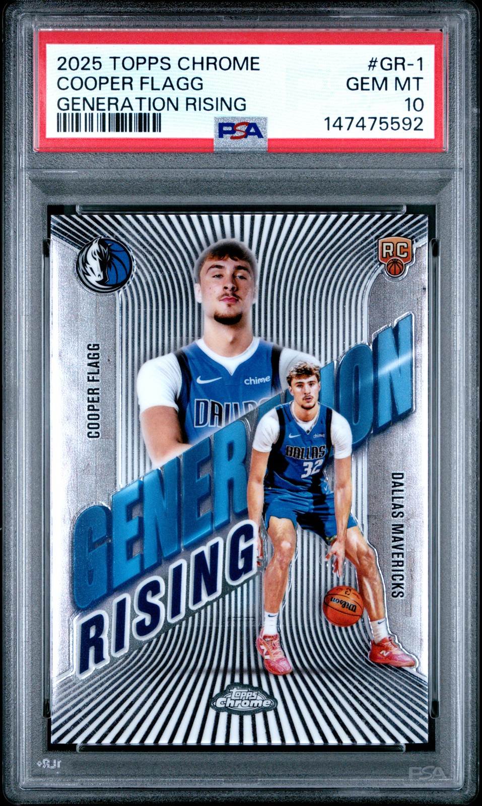 2025 TOPPS CHROME GENERATION RISING #GR-1 COOPER FLAGG PSA 10